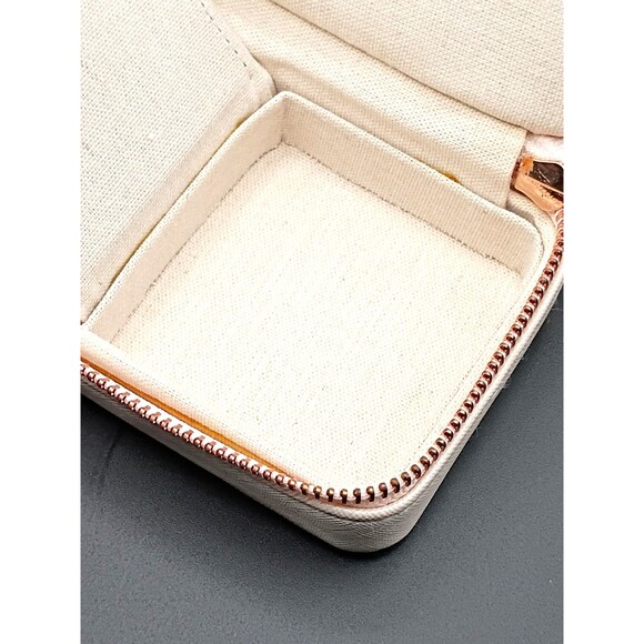 Monat Cosmetic Bag with Travel Jewelry Case Makeup Mirror Pink Rose Gold NWOT - Picture 4 of 10